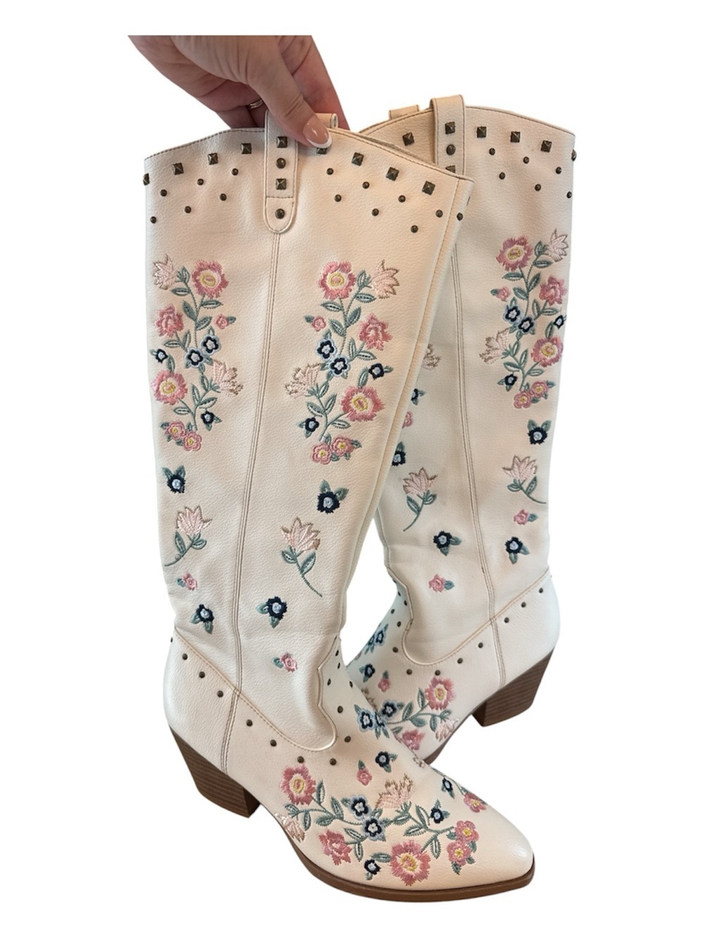 Floral Western Cowboy Boots 9